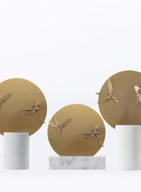 新中式现代家居饰品摆件大理石摆设办公室样板房间家具工艺品装饰