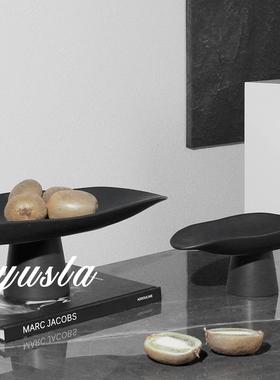 玄关餐厅水果盘摆件售楼部客厅茶几干果收纳托盘软装饰品轻奢