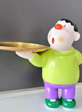 卡通大米奇胖虎收纳托盘玄关整理摆件装饰工艺品厂家直销