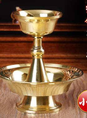 藏传用品密宗供佛精工抛光供杯加厚铜护法杯多款可选