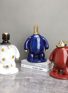 北欧创意卡通胖子软装饰品样板间书房客厅玄关电视柜家居桌面摆件