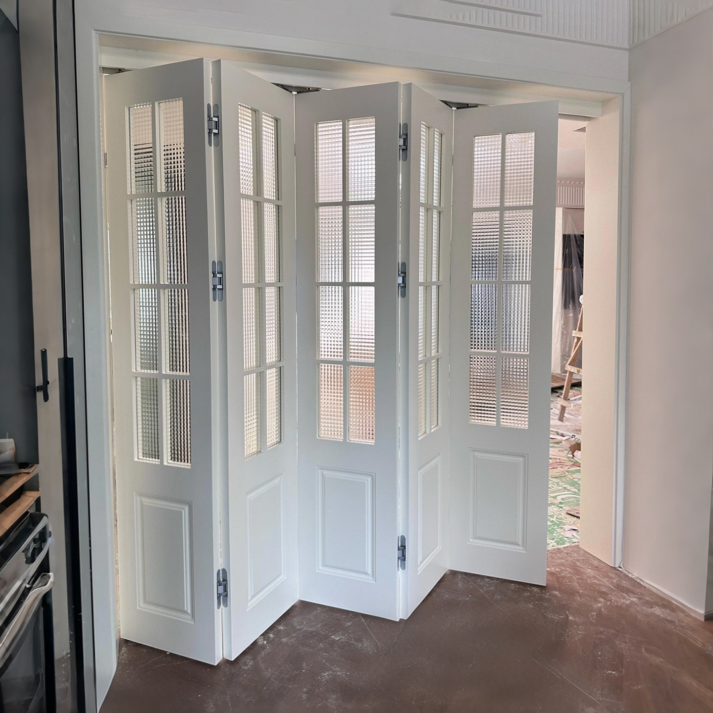 折叠门实木隔断推拉门定制简约烤漆门客厅书房法式门室内门阳台门 - 图3