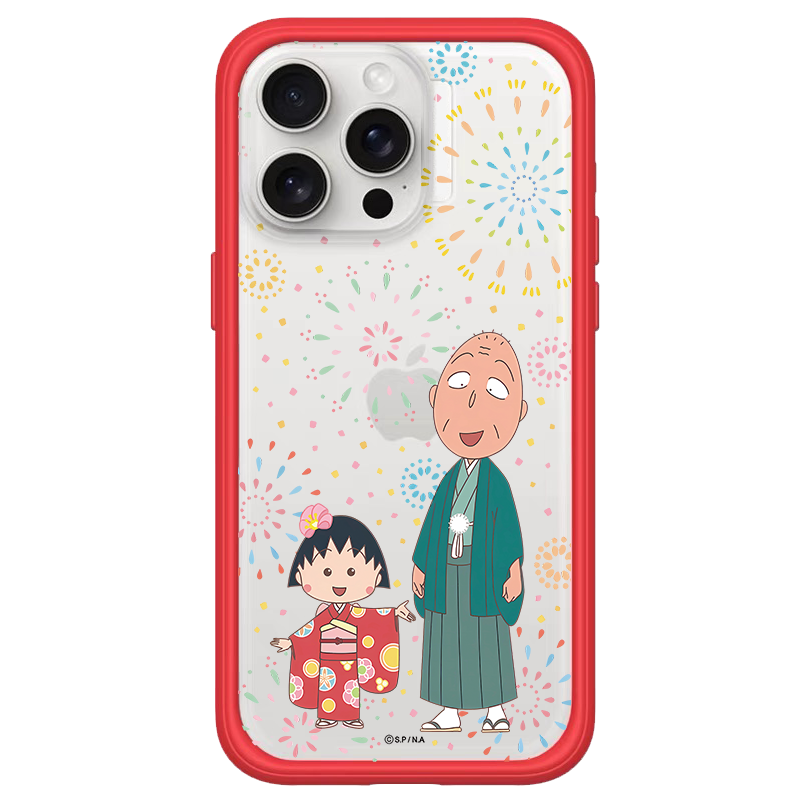 犀牛二合一爷爷与小丸子卡通透明15pro适用iphone16ProMax明星同款手机壳苹果14pm抗震13防摔保护15plus女生