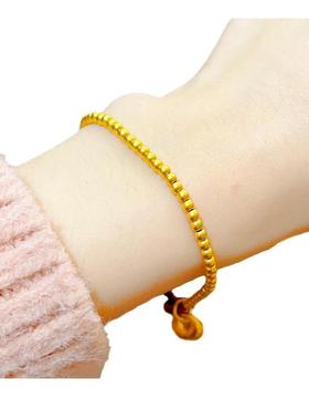 金店同款金豆豆小胖福红绳手链女高级感手饰素链个性气质送礼物