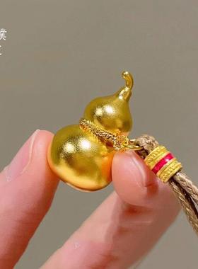霖儿同款中式葫芦古法沙金葫芦吊坠项链毛衣链福禄挂坠情侣款