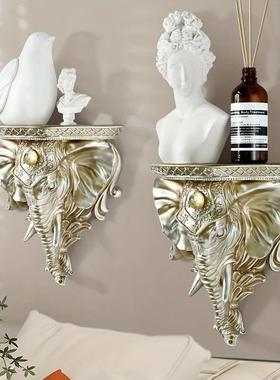 大象头壁饰墙饰立体壁挂墙面装饰品置物架隔板壁架台装饰