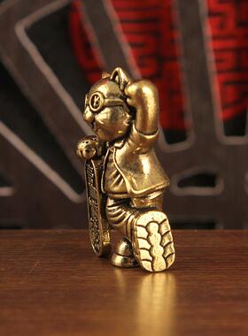 跨境新款招财猫摆件一个亿小目标卡通风招财猫桌面装饰摆件