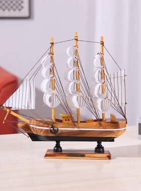 速发一帆风顺高船模型摆件轻奢帆档客厅酒柜装桌品创意办公室饰面