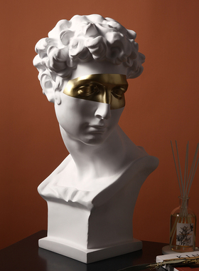 速发房像雕塑店件抽象人物大卫样板人酒摆家居装饰工艺品