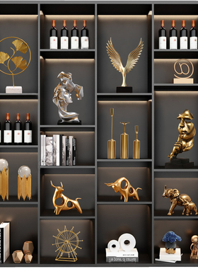 速发导档领高办公室摆件轻奢老板桌面客厅玄关酒柜装饰品高端大气