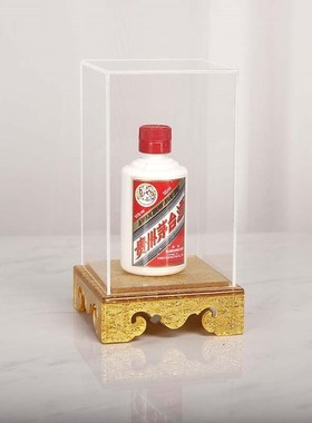 速发亚克力透明罩子工艺品摆件展示盒佛像防尘罩模型礼盒底座