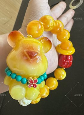 新款大暴力熊设计款手串时尚个性夸张大熊手串46×35×30男女手链