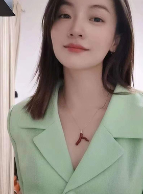 百搭时尚天然台湾深海红宝石手链手串项链礼物气质百搭本命年送礼