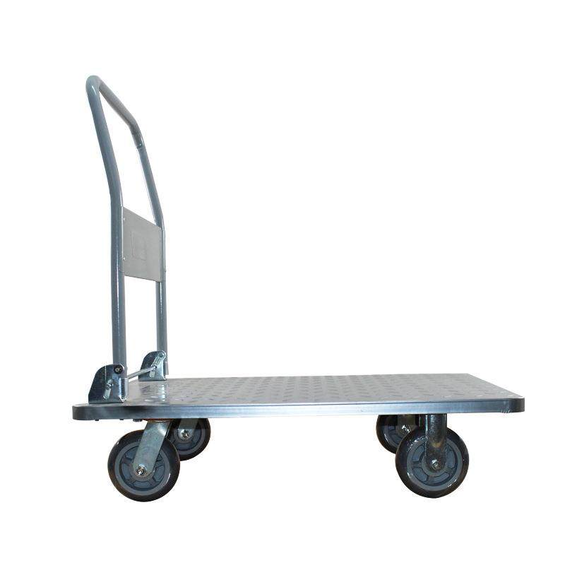 平板车折叠钢板小推车四轮静音拉货手推车工地便携超市仓库钢板车,淘宝优惠券,粉丝福利购,淘宝优惠卷