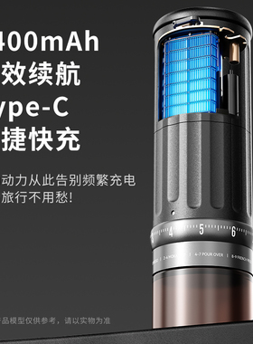 膳魔师8702A-B便携式电动磨豆机意式手冲自动咖啡豆研磨机磨粉器