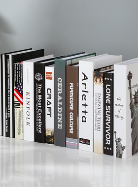 速发简约具书摆件风格书客厅家居装饰品拍照道假创摆意设