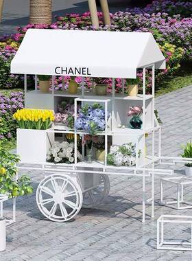 百花界礼车铁艺户外庆拍摄道具铁制婚BJ1465园艺摄影花架装饰品展