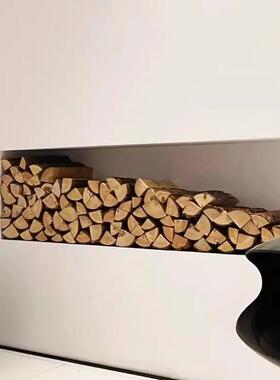 001原木木头壁炉装饰摆件取具暖景木柴客厅背墙橱窗陈列露民宿营