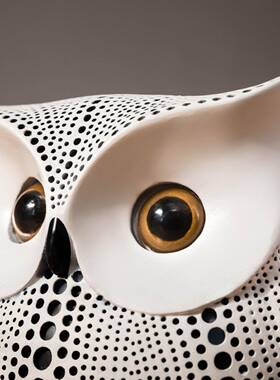 现代简约酒柜艺术饰品雅优雅壁龛色猫头鹰黑客MTYB厅书装饰柜优优