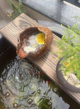 陶瓷罐庭生态缸古景法鱼缸造JWH全套古法鱼养循环造景院开口流水