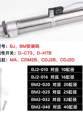 星辰气缸感应器卡扣磁性开关扎带绑带SC32固定码F-MQS10/16/20/25
