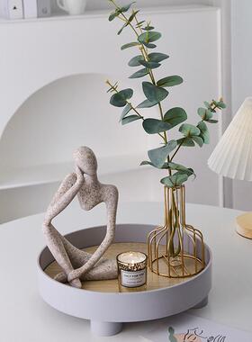 ins风小众抽象艺术人物思考者摆件创意家居简约现代桌面装饰品