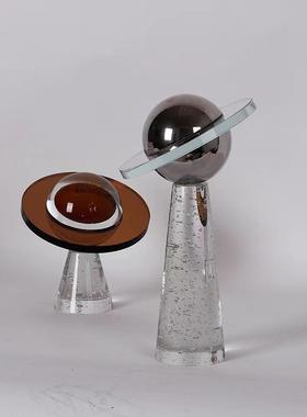 轻奢风术高档水晶几象何摆家居饰品客厅电XJY视件柜抽软装艺品摆