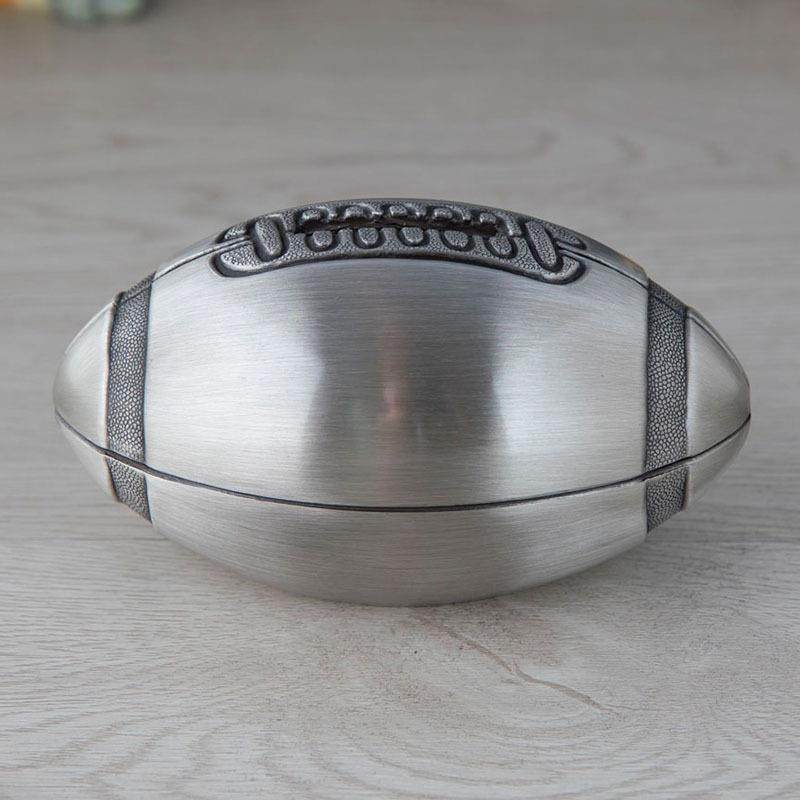 创意欧式橄榄球存钱罐小孩硬币储蓄罐金属工艺品儿童礼品,淘宝优惠券,粉丝福利购,淘宝优惠卷