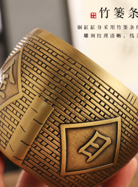 速发日进斗金纯铜聚宝盆室意家居摆件招财镇宅客财聚厅办公创铜缸