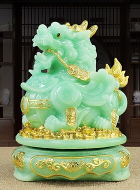 速发玉蟾飞貅貔天摆件招财金石客厅办公桌收银台摆设公司店铺开业