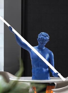 创意抽象人物雕塑摆件样板房售楼处酒店玄关客厅艺术灯饰装饰品