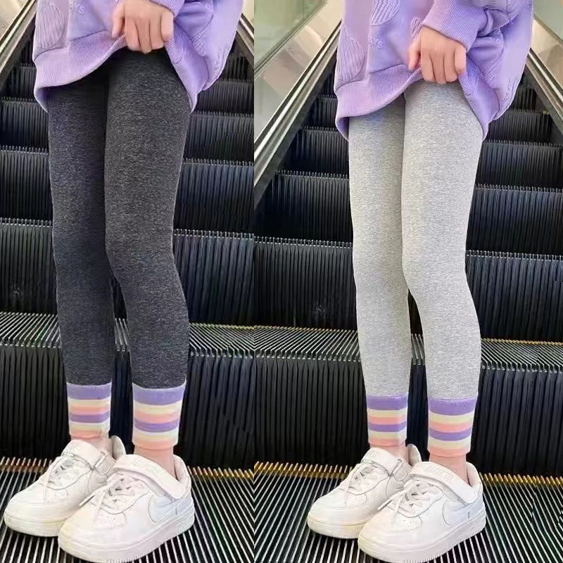 女童洋气裤子春秋季新款中小儿童宝宝加厚磨毛修身高腰休闲打底裤,淘宝优惠券,粉丝福利购,淘宝优惠卷