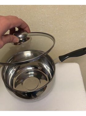 316不锈钢鼓形奶锅不粘锅家用汤锅电磁炉通用金属罐瓶