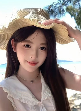 草帽女2026年新款沙滩防晒遮阳帽