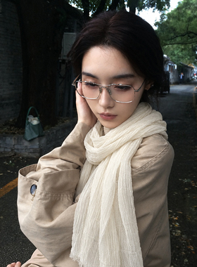 文艺风棉麻围巾披肩女