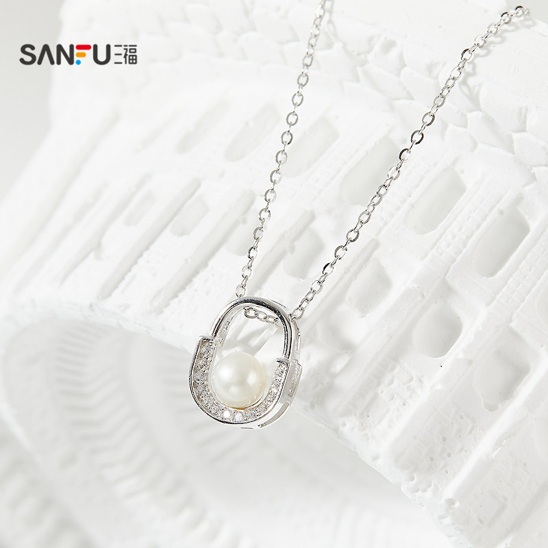 三福925银气质珠子短项链单条 文雅轻奢首饰配饰链条843536,淘宝优惠券,粉丝福利购,淘宝优惠卷