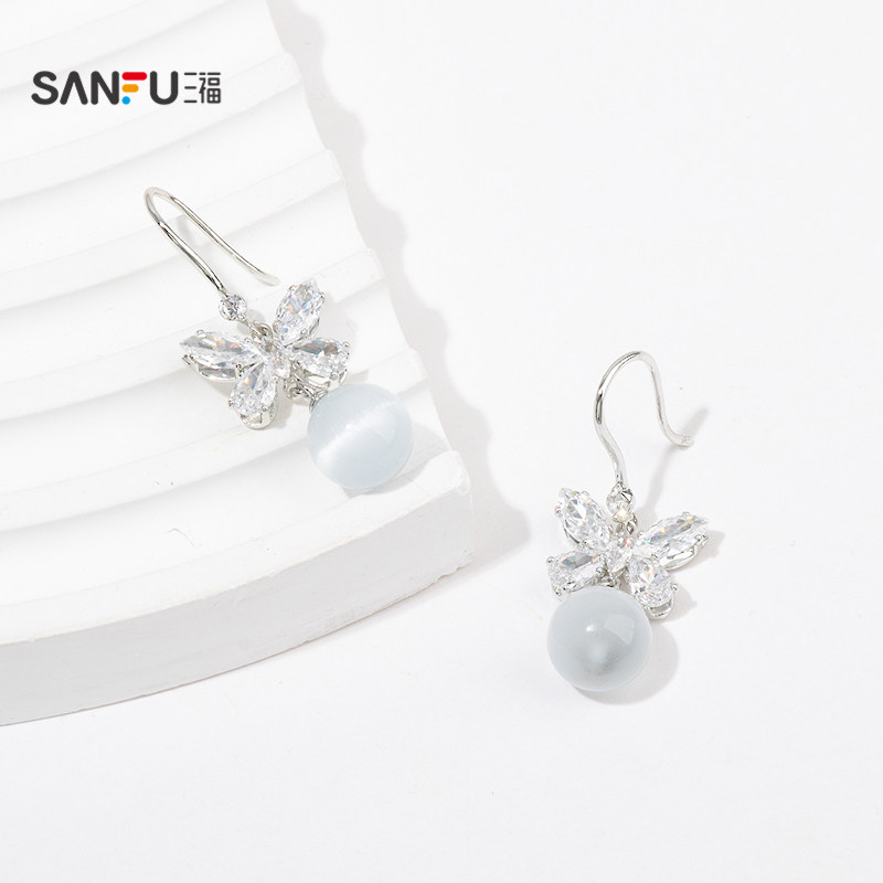 三福都市珠熠耳钩一对 优雅时尚闪耀个性首饰配饰耳环850258,淘宝优惠券,粉丝福利购,淘宝优惠卷