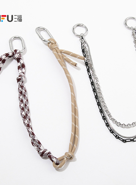 三福游牧风银扣腰链单条 时尚个性潮流氛围小众首饰配饰850088