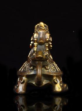 纯铜远四大神兽覆古龙古办龟招财摆件室内头公室桌面0706龙龟摆放