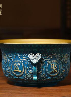 明铜匠如意聚盆摆RYJBP-04宝件存钱罐招财聚财办公室装大饰品店铺