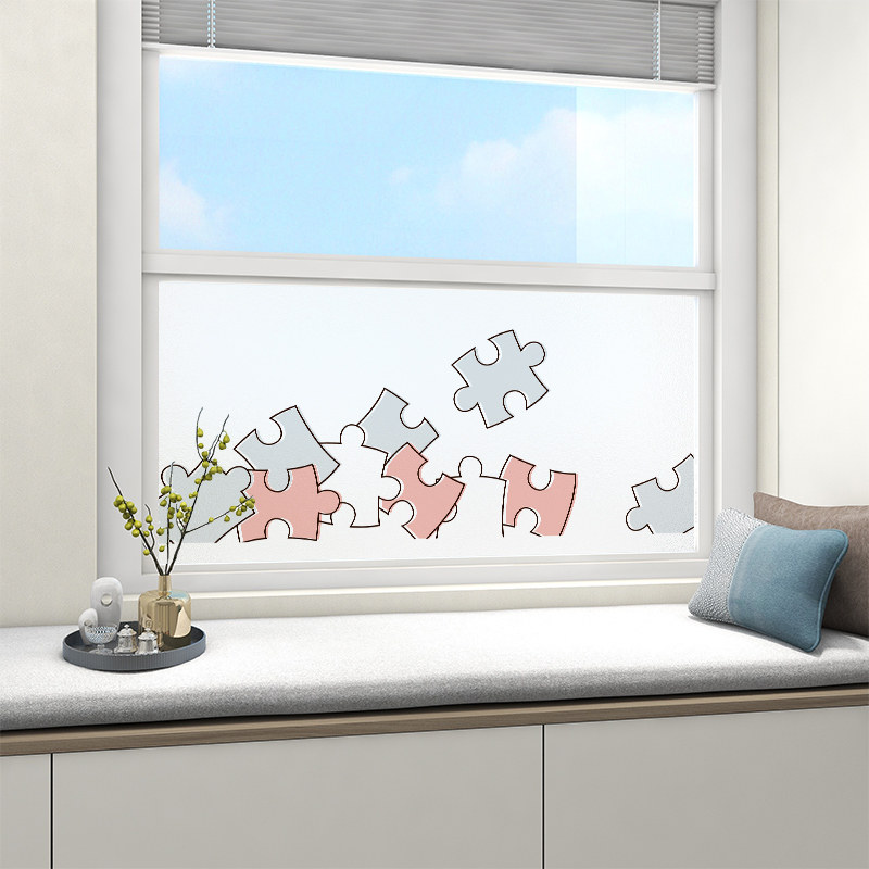 速发小仙房间装饰品书房玻璃窗膜磨砂飘窗台玻璃窗贴静璃贴玻电贴 - 图2