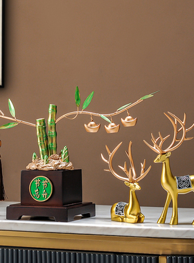 速发竹关平安节节高升竹子摆件招财礼中式客厅玄报装饰品乔迁新居