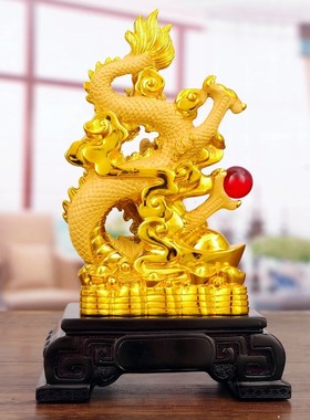 速发祥龙聚财厅财龙摆件龙年生肖客品装饰品公司办公室桌面工艺招