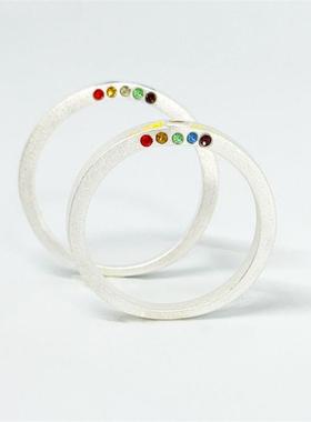 太阳月亮情侣对戒精美时尚百搭气质个性高级感小众设计戒指首饰