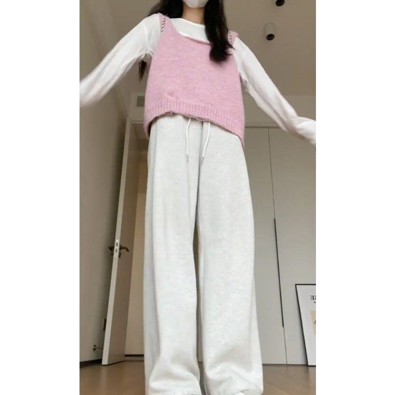 速发大码学系甜美叠穿针马织甲背心2024春装韩院风外搭短款上衣,淘宝优惠券,粉丝福利购,淘宝优惠卷