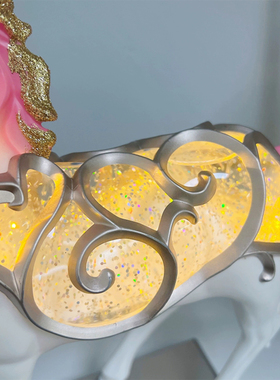 梦幻独角兽水晶球小夜灯办公室桌面摆件新家乔迁礼品店面开业礼物