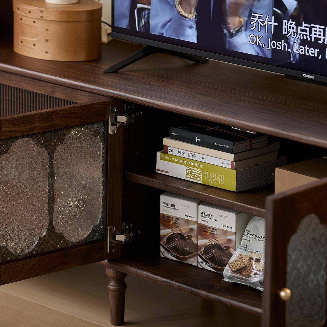 法式复古黑中古户风胡桃木44870电视柜小型厅家用多功能樱桃客木,淘宝优惠券,粉丝福利购,淘宝优惠卷