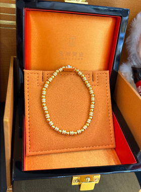 古法金色  汉堡隔珠手链  30566  324