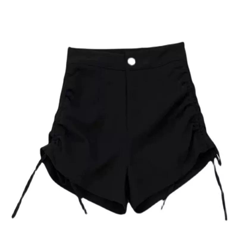 Spring fitted sexy trousers, for teenagers, tight, drawstring, A-line