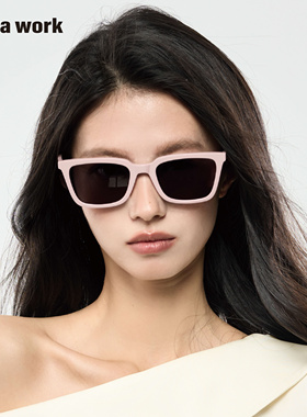 extrawork 板材墨镜CR39偏光太阳眼镜简约方形韩版日常百搭显脸小